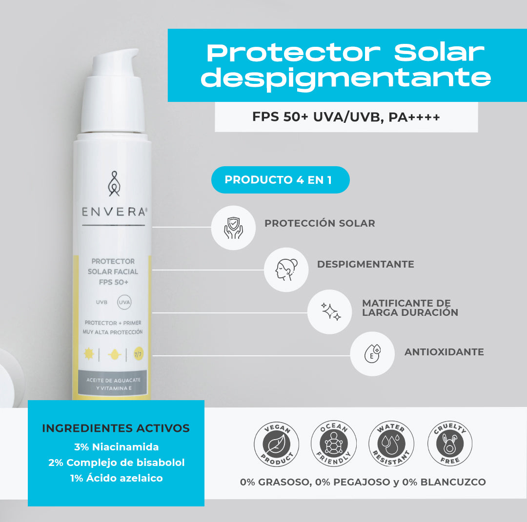 Protector Solar + Despigmentante FPS 50+ UVA/UVB PA++++