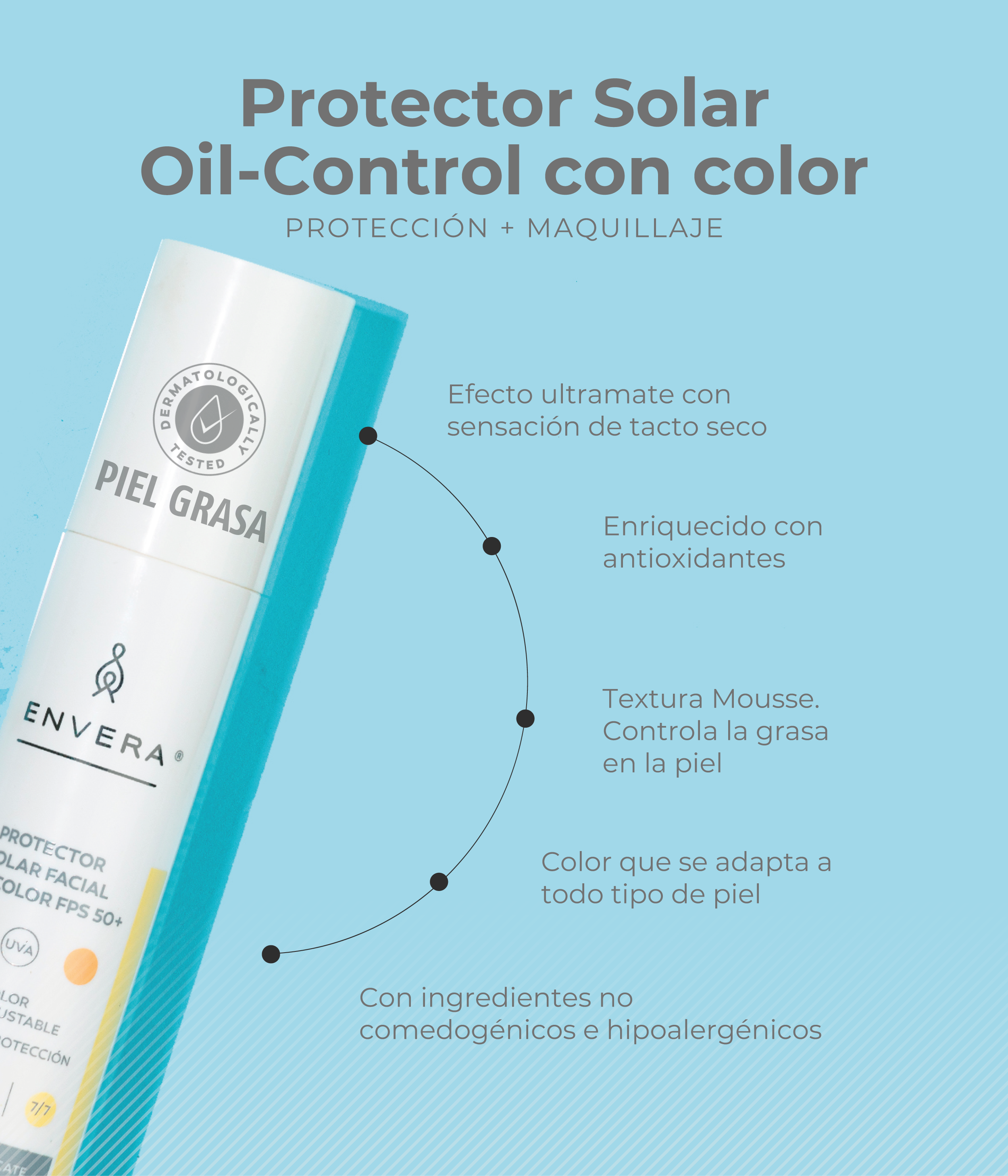 Protector Solar para Pieles Grasas FPS 50+ UVA/UVB