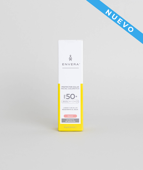 Protector Solar en barra con color (Peachy) FPS 50+ UVA/UVB, PA++++ (Barra de color para mejillas, párpados y labios)