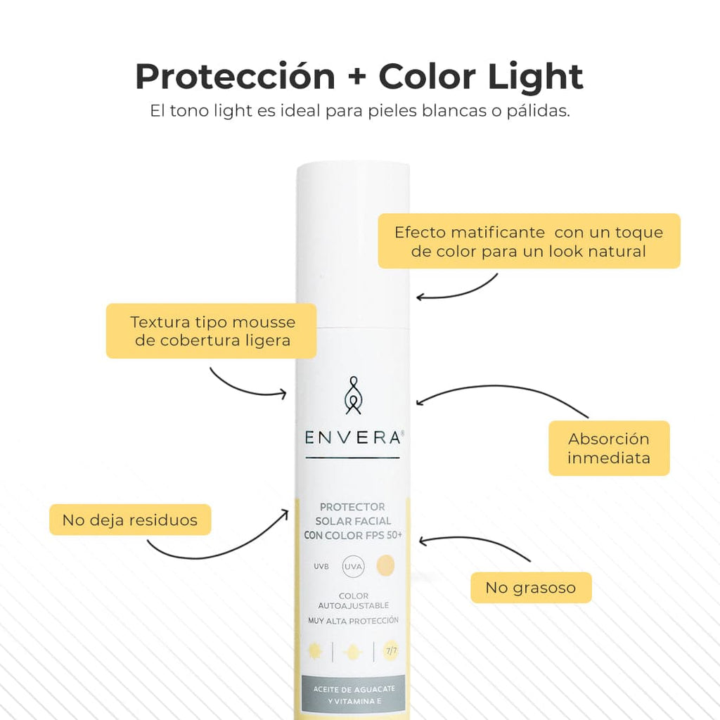 Rellenable de Protector Solar con color LIGHT