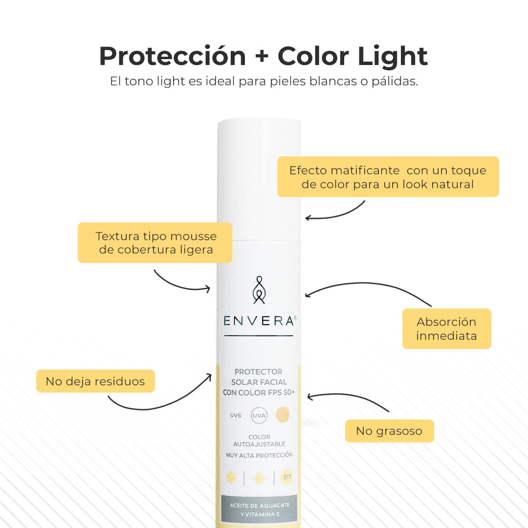 Rellenable de Protector Solar con color LIGHT