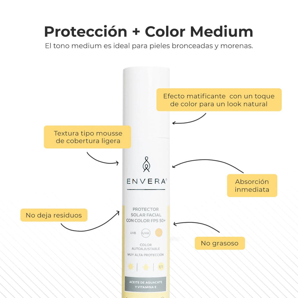 Rellenable de Protector Solar con color MEDIUM